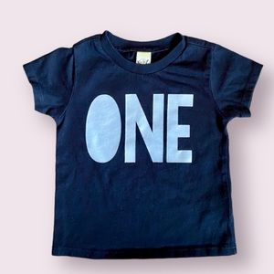 ONE 1st Birthday T-shirt in Black